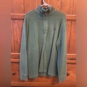 Green Ralph Lauren Polo Quarter Zip Sweater